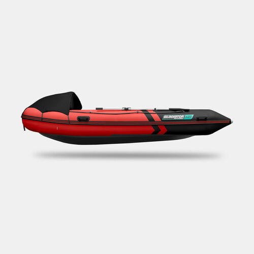 Надувная лодка GLADIATOR E420PRO красно-черный