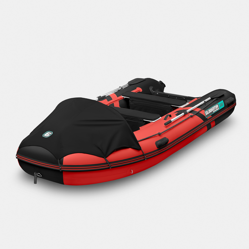 Надувная лодка GLADIATOR E380PRO красно-черный