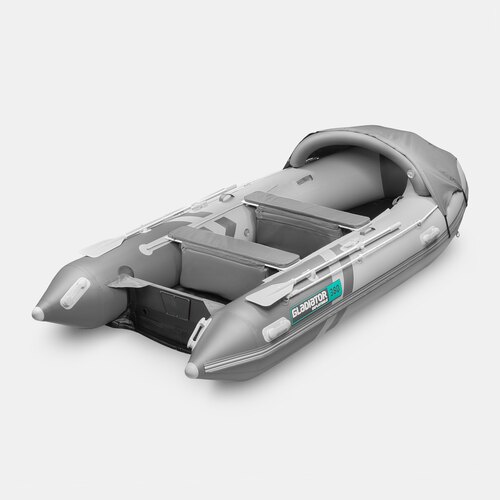 Надувная лодка GLADIATOR E380PRO светло-темносерый