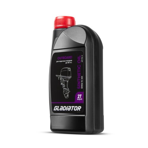 Масло GLADIATOR 2Т АКВА Ультра DI синтетическое API TSC-4, NMMA TC-W3, M/F 4