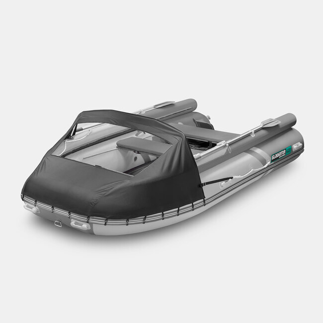 Надувная лодка GLADIATOR E450X светло-темносерый